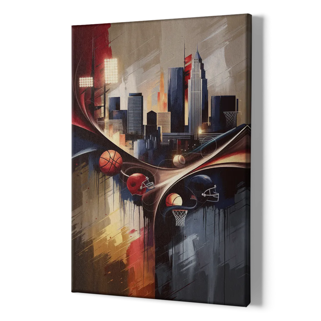 Cleveland Sports Team Spirit - Canvas Print Art Sides