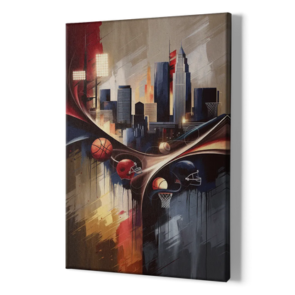 Cleveland Sports Team Spirit - Canvas Print Art Sides