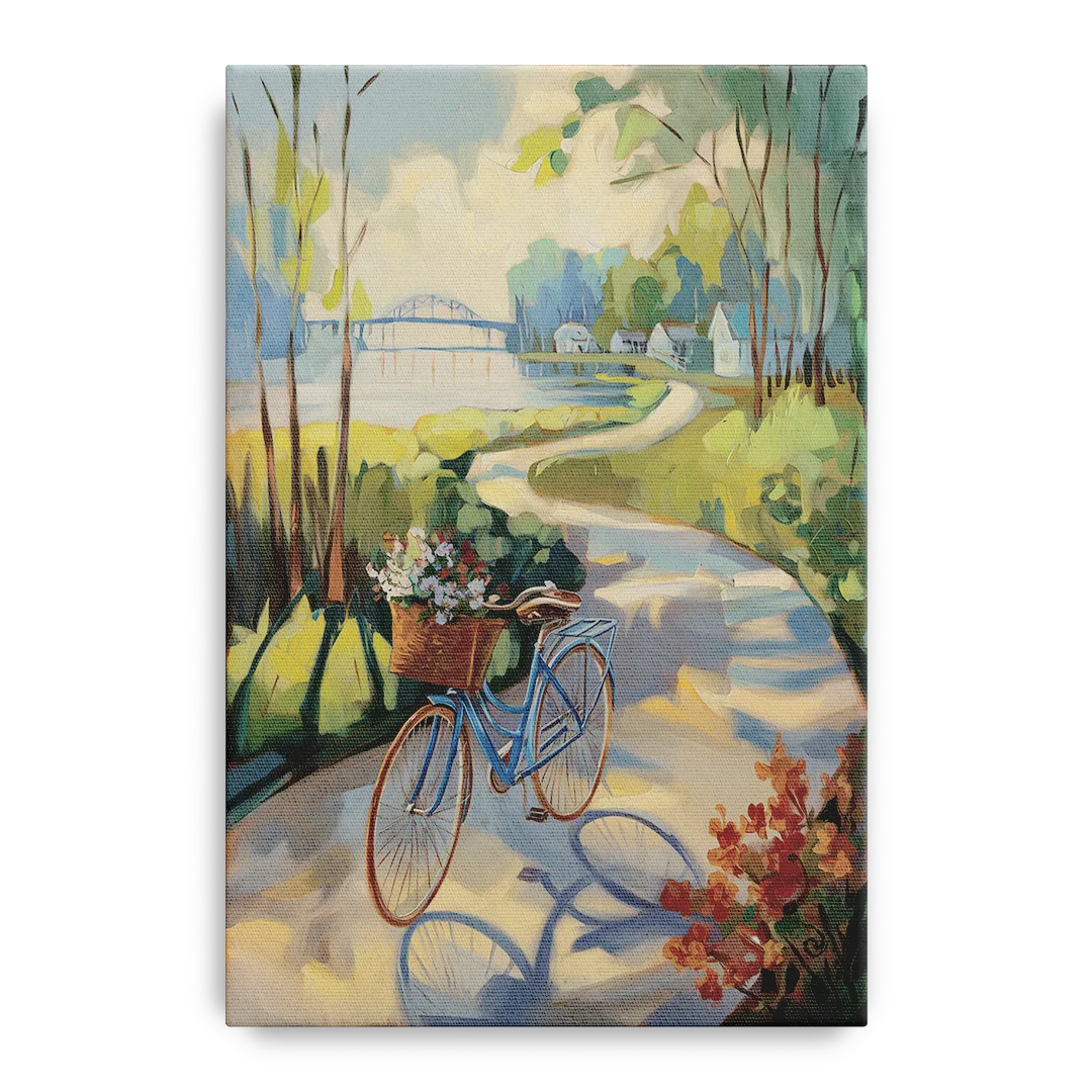 Mackinac Island Bicycle Path - Canvas Wall Art