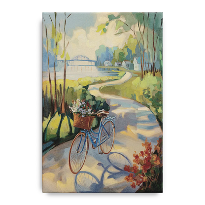 Mackinac Island Bicycle Path - Canvas Wall Art
