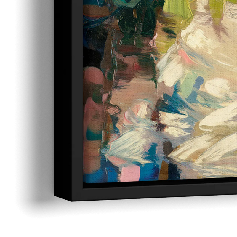 Augusta Serene Riverfront - Close-Up Black Frame Canvas