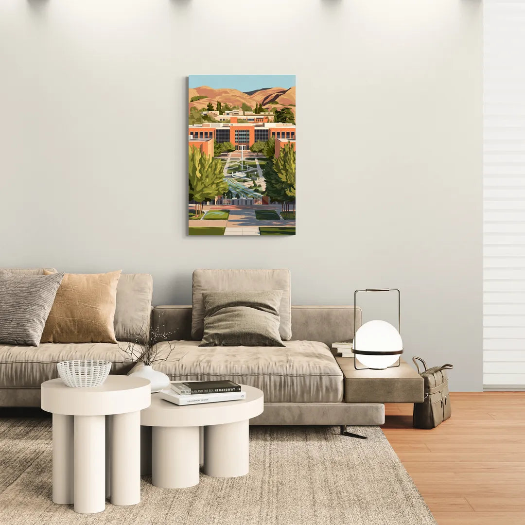 Fresno State Campus Vibes - Canvas Wall Art Living Room