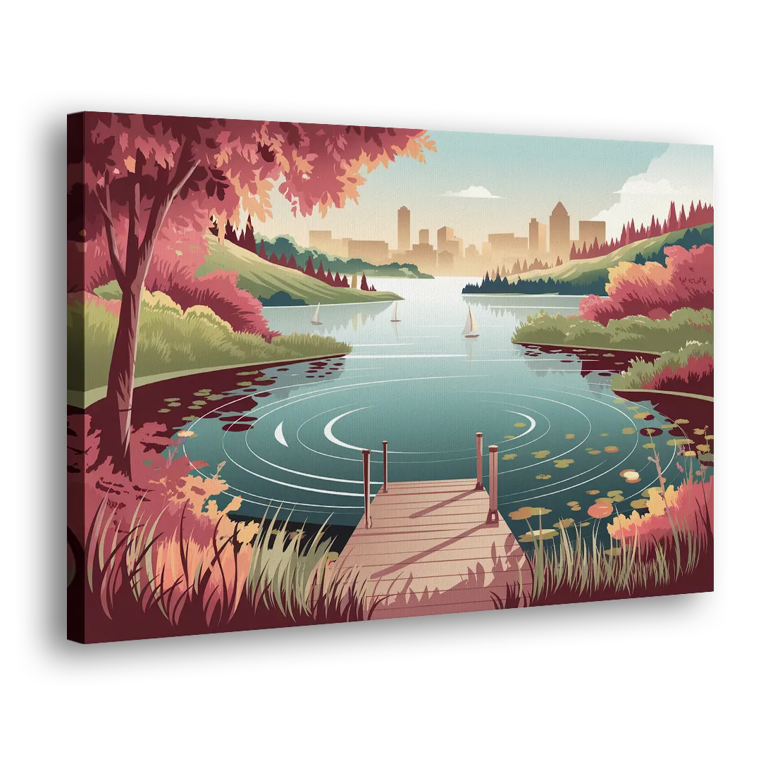 Madison Scenic Lakeshores - Canvas Print Art Sides