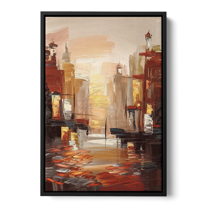 Corona Serene Landscape - Black Frame Canvas