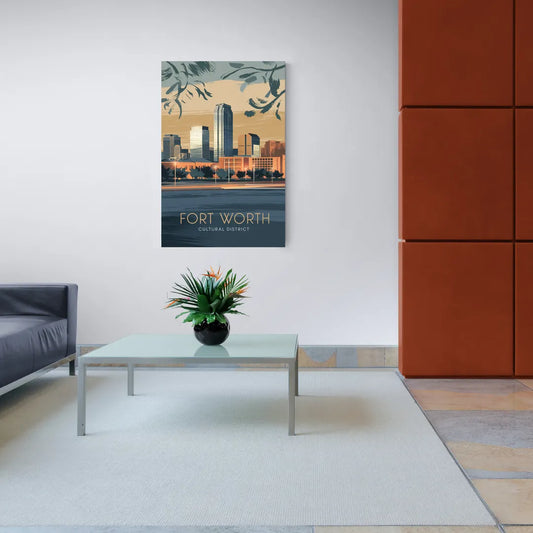 Fort Worth Cultural District Vibes - Canvas Wall Art Living Room