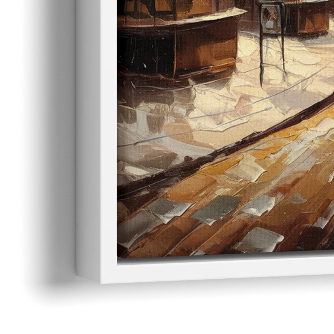 Garland Historic Downtown - Close-Up White Frame Canvas
