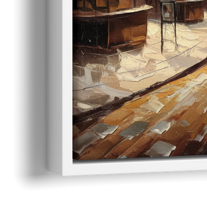 Garland Historic Downtown - Close-Up White Frame Canvas