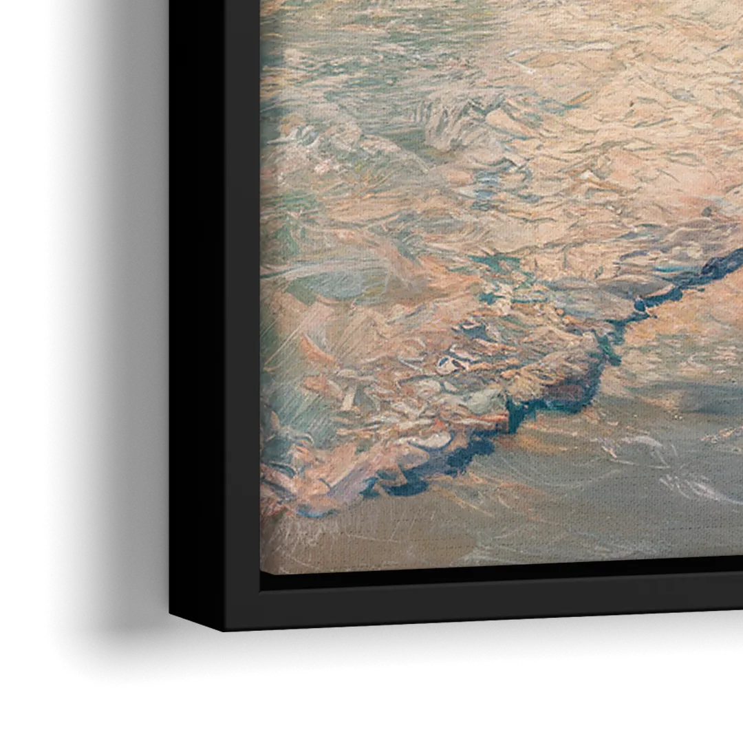 La Jolla Ocean Breeze - Close-Up Black Frame Canvas