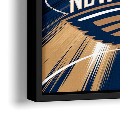New Orleans Pelicans Team Pride - Close-Up Black Frame Canvas