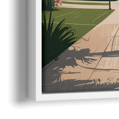 Casa Loma Historic View - Close-Up White Frame Canvas