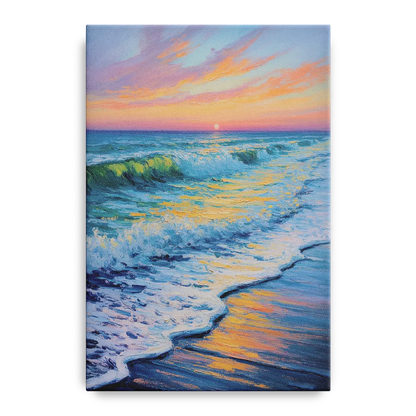 Pacific Shores Sunset - Canvas Wall Art