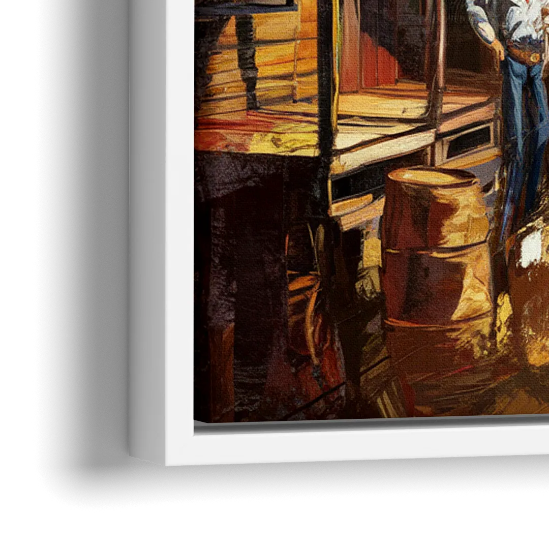 Tombstone Historic Landmarks - Close-Up White Frame Canvas