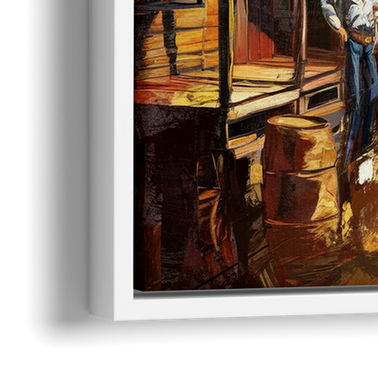 Tombstone Historic Landmarks - Close-Up White Frame Canvas