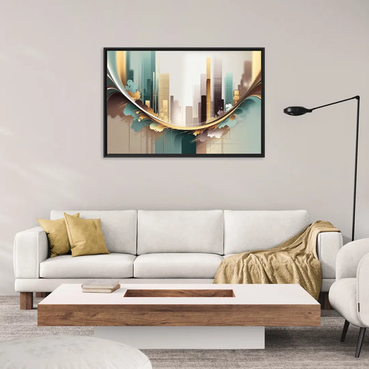 Irvine Modern Design - Living Room Black Frame Canvas