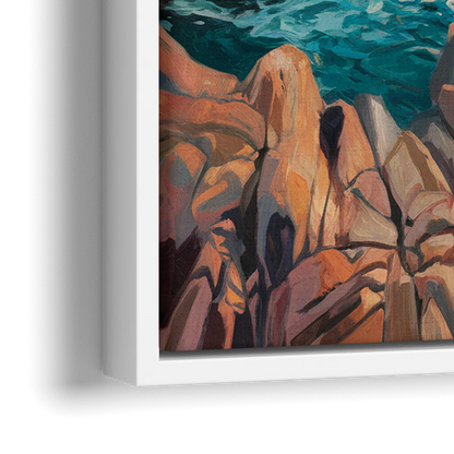 Bar Harbor Acadia National Park - Close-Up White Frame Canvas