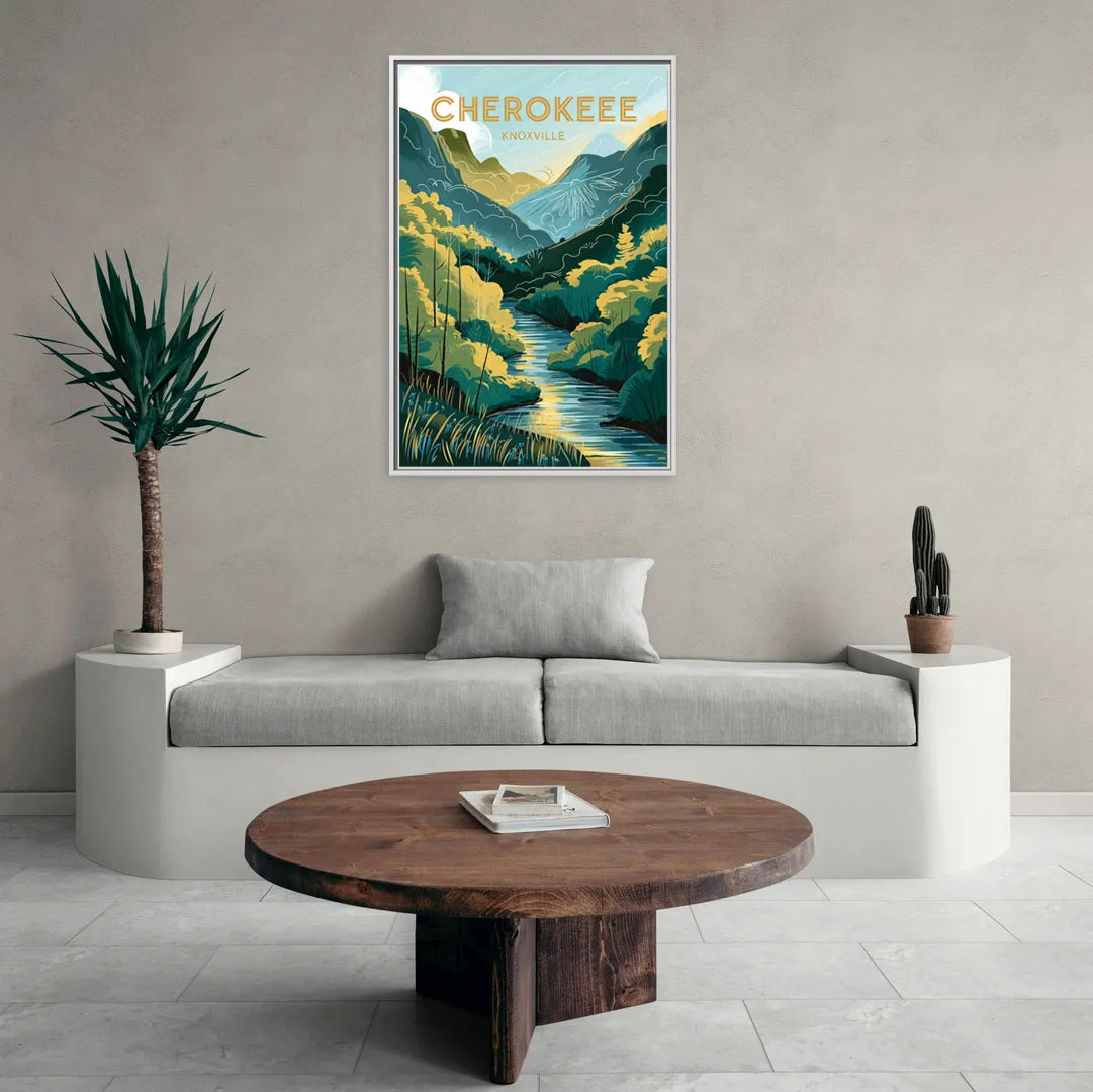 Knoxville Cherokee Heritage - Living Room White Frame Canvas
