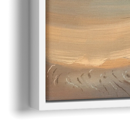 Cape May Waves and Dunes - Close-Up White Frame Canvas