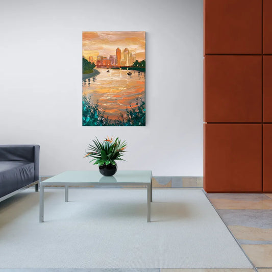 Toledo Ohio Riverfront - Canvas Wall Art Living Room