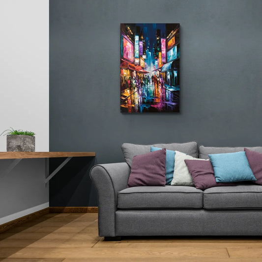 Joseph Vibrant Streets - Canvas Wall Art Living Room