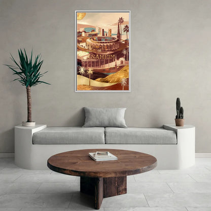 Anaheim Historic Landmarks - Living Room White Frame Canvas