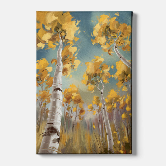 Aspen Tree Canopy - Canvas Wall Art