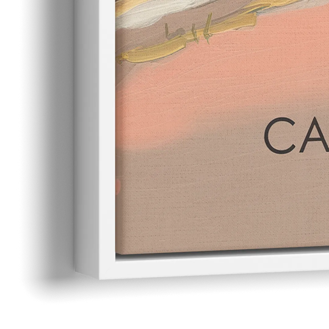 Cape May Lighthouse Glow - Close-Up White Frame Canvas