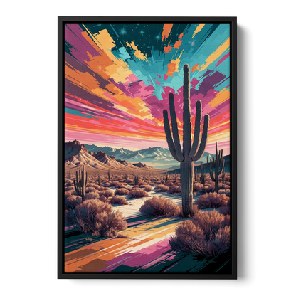 Chandler Desert Sunset - Black Frame Canvas