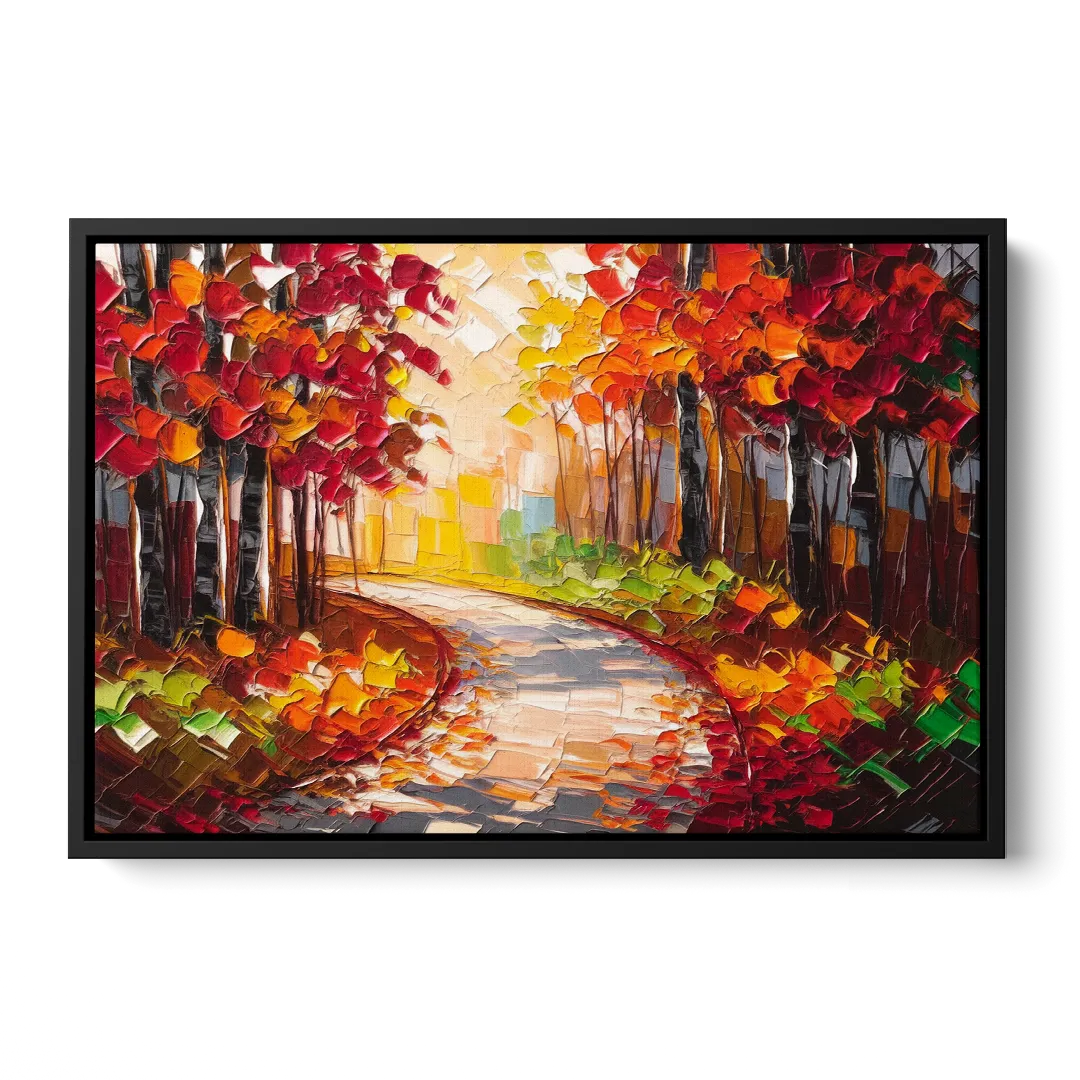 Ashland Autumn Forest - Black Frame Canvas