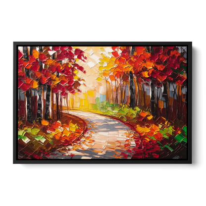 Ashland Autumn Forest - Black Frame Canvas