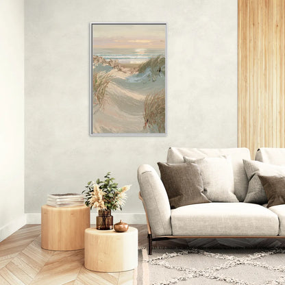 Cape May Coastal Serenity - Living Room White Frame Canvas