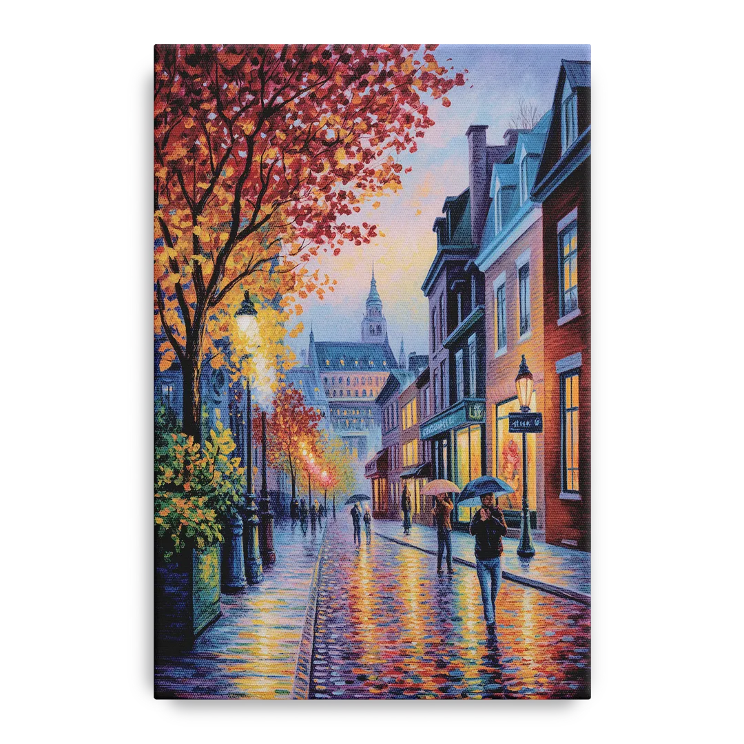 Quebec City in Autumn - Canvas Wall Art