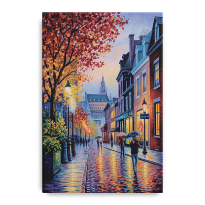 Quebec City in Autumn - Canvas Wall Art