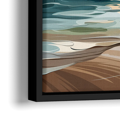 Mobile Coastal Vibes - Close-Up Black Frame Canvas