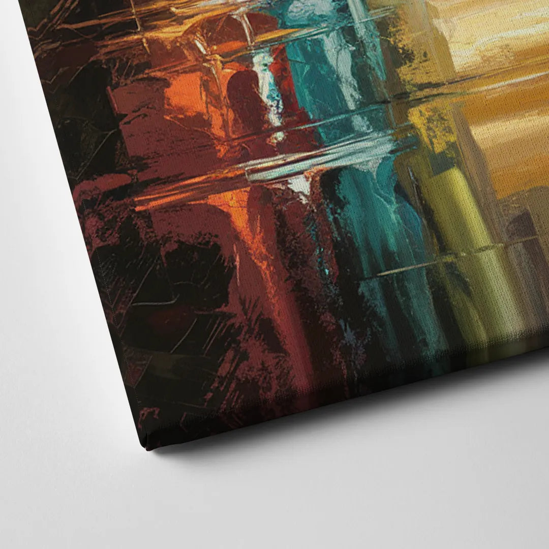Mobile Abstract Cityscape Modern Canvas Close Up