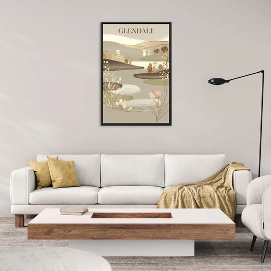 Glendale Rustic Elegance - Living Room Black Frame Canvas