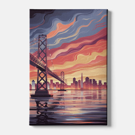 San Francisco Skyline at Sunset - Canvas Wall Art
