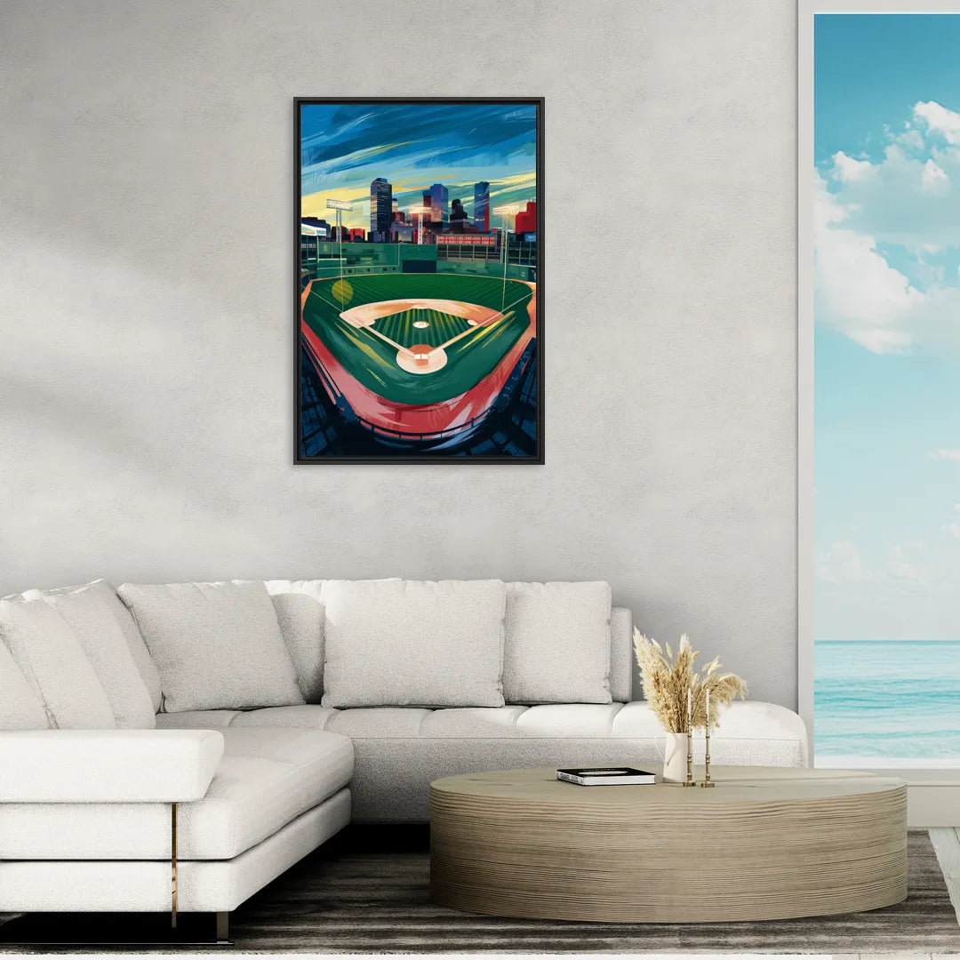 Boston Red Sox Fenway Park - Living Room Black Frame Canvas