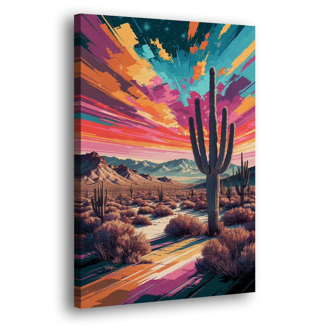 Chandler Desert Sunset - Canvas Print Art Sides