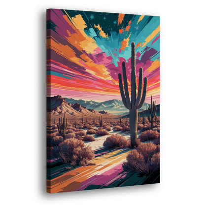 Chandler Desert Sunset - Canvas Print Art Sides