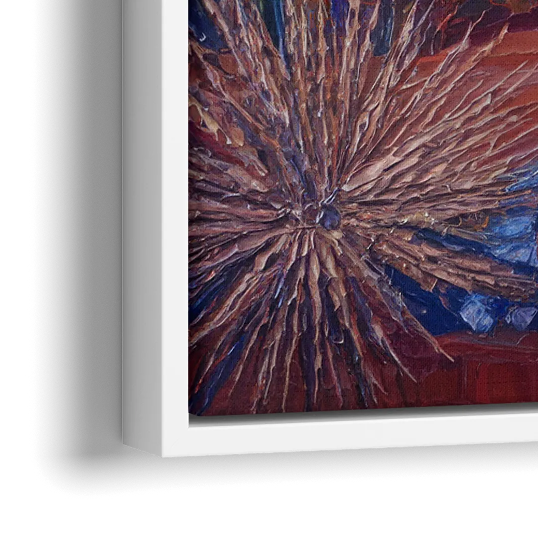 Sedona Desert Twilight - Close-Up White Frame Canvas