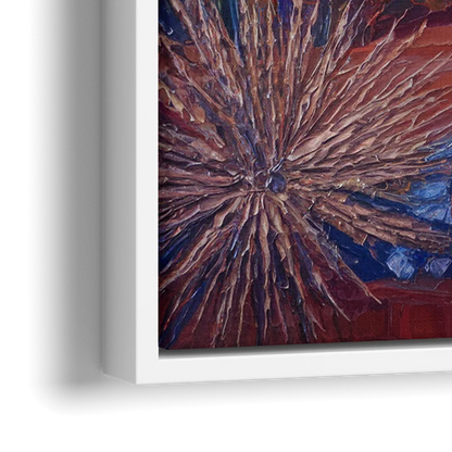 Sedona Desert Twilight - Close-Up White Frame Canvas