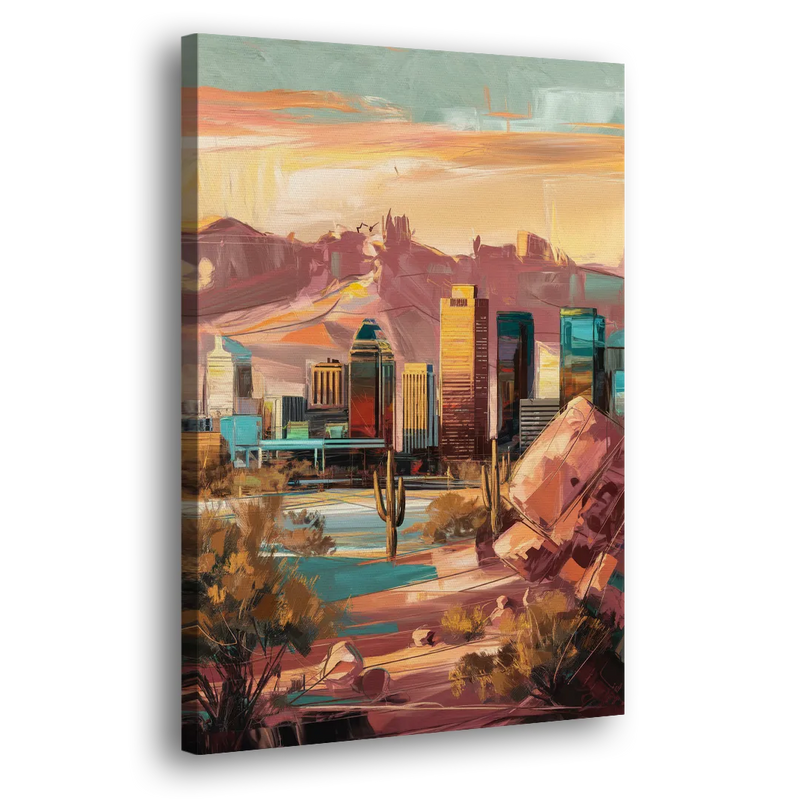 Mesa City Skyline - Canvas Print Art Sides