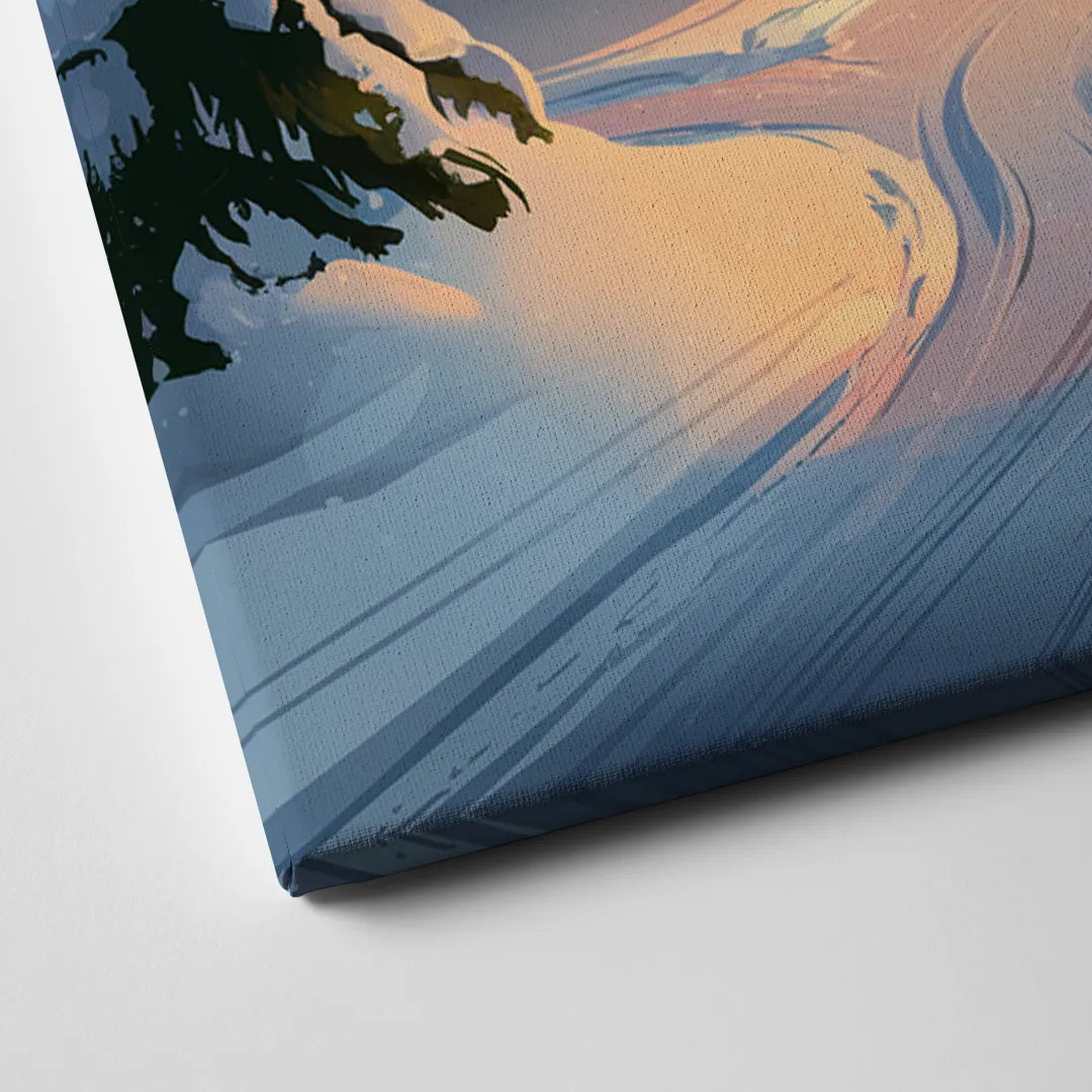 Park City Snowy Landscape Canvas Close Up