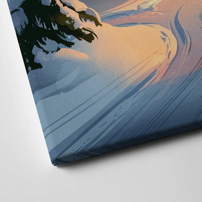 Park City Snowy Landscape Canvas Close Up