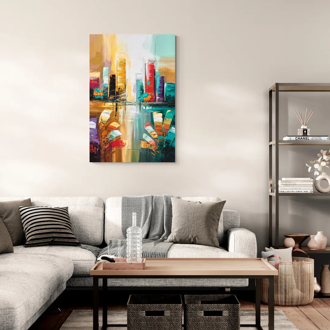 Grand Rapids Artistic City Vibes - Canvas Wall Art Living Room