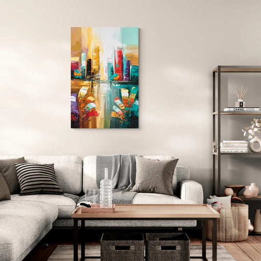 Grand Rapids Artistic City Vibes - Canvas Wall Art Living Room
