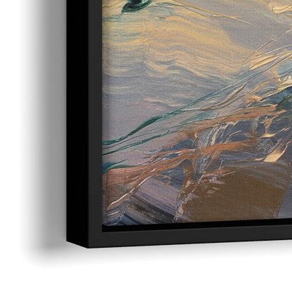 Rochester Genesee River View - Close-Up Black Frame Canvas