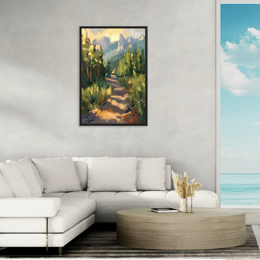 Bozeman Nature Trails - Living Room Black Frame Canvas