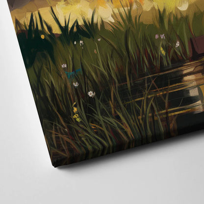 Gatlinburg Cabin in the Woods Rustic Canvas Close Up