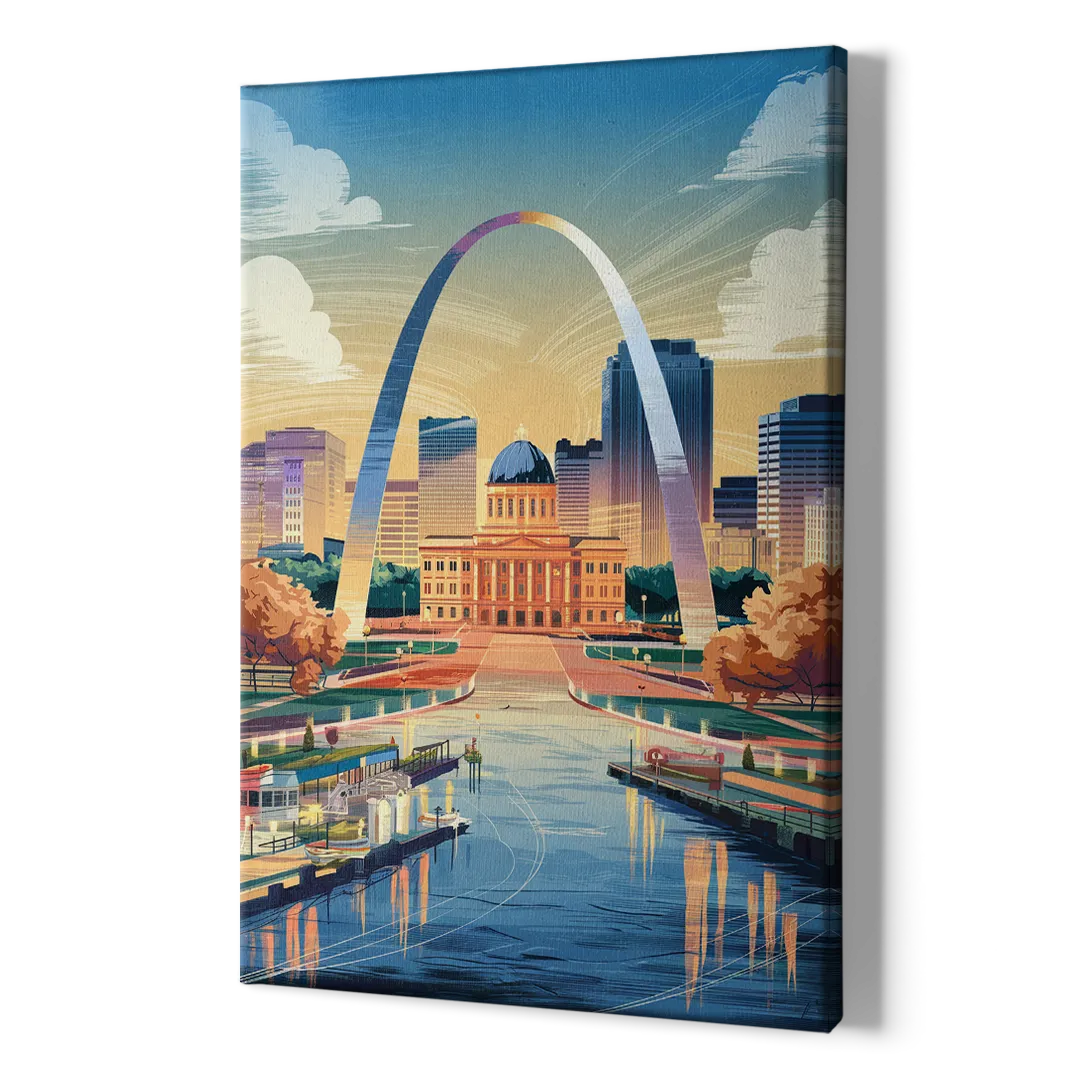 St. Louis Historic Landmarks - Canvas Print Art Sides